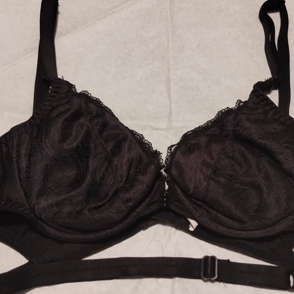 Vintage Backless By Smoothie UNDERWIRE BLACK Bra 36C 079J2